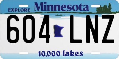 MN license plate 604LNZ