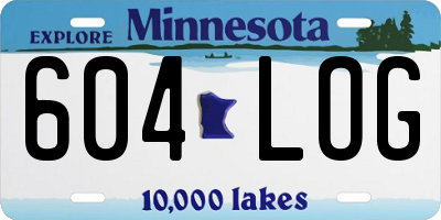 MN license plate 604LOG