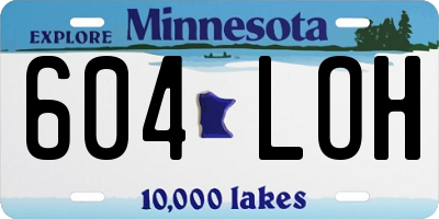 MN license plate 604LOH