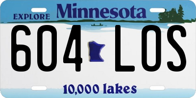 MN license plate 604LOS
