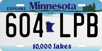 MN license plate 604LPB