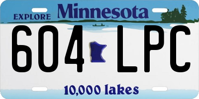 MN license plate 604LPC