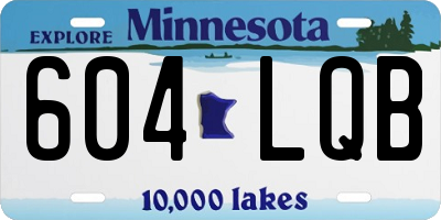 MN license plate 604LQB