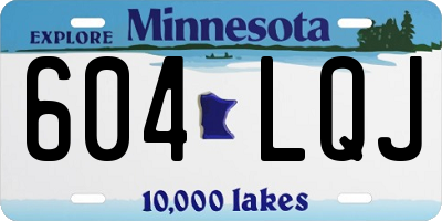 MN license plate 604LQJ