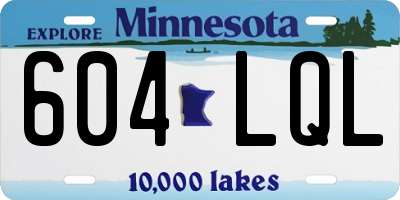 MN license plate 604LQL