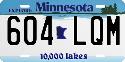 MN license plate 604LQM