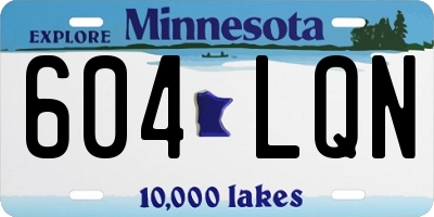 MN license plate 604LQN