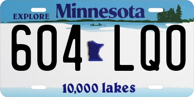 MN license plate 604LQO
