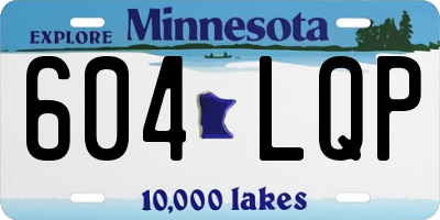 MN license plate 604LQP