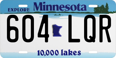 MN license plate 604LQR