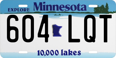 MN license plate 604LQT