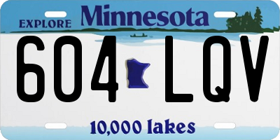 MN license plate 604LQV