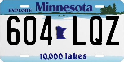 MN license plate 604LQZ