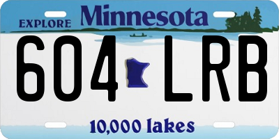 MN license plate 604LRB