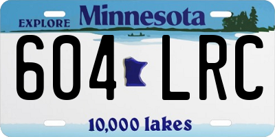 MN license plate 604LRC