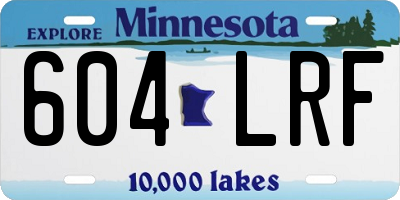 MN license plate 604LRF