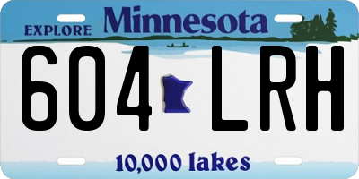 MN license plate 604LRH