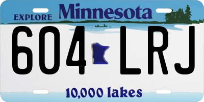 MN license plate 604LRJ
