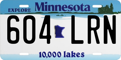 MN license plate 604LRN