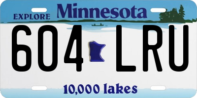 MN license plate 604LRU