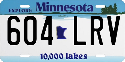 MN license plate 604LRV