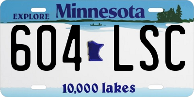 MN license plate 604LSC