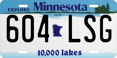 MN license plate 604LSG