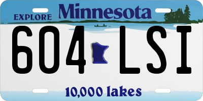 MN license plate 604LSI