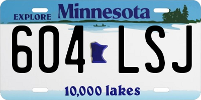 MN license plate 604LSJ