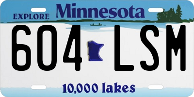 MN license plate 604LSM