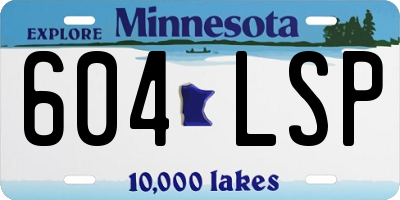 MN license plate 604LSP