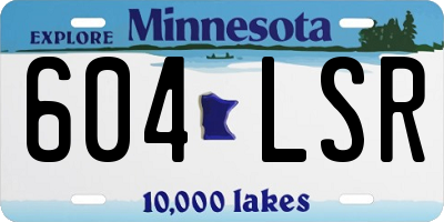 MN license plate 604LSR