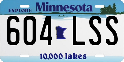 MN license plate 604LSS