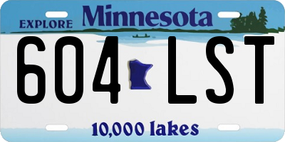 MN license plate 604LST