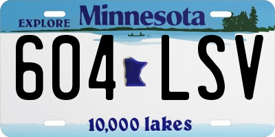 MN license plate 604LSV