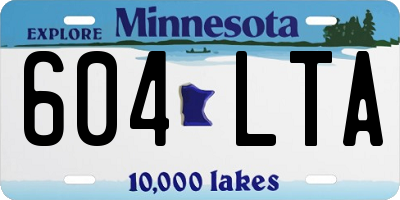 MN license plate 604LTA