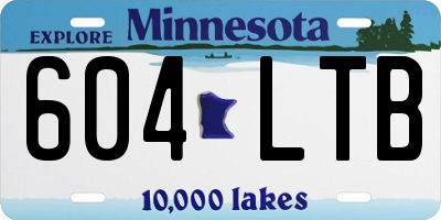 MN license plate 604LTB