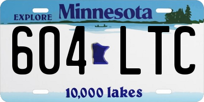MN license plate 604LTC