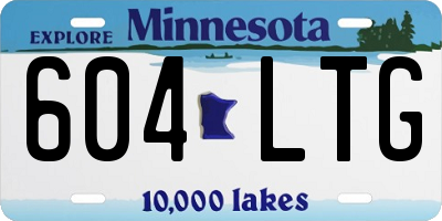MN license plate 604LTG