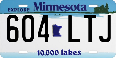 MN license plate 604LTJ