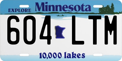 MN license plate 604LTM