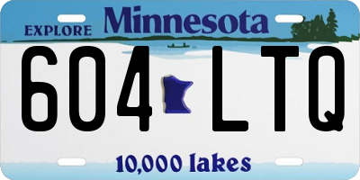 MN license plate 604LTQ