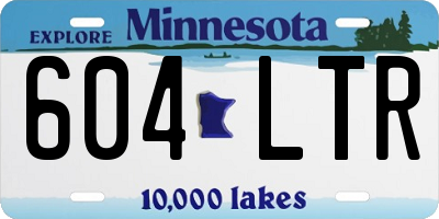 MN license plate 604LTR