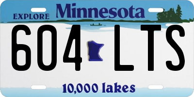MN license plate 604LTS