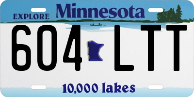 MN license plate 604LTT
