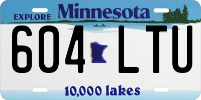 MN license plate 604LTU