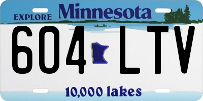 MN license plate 604LTV