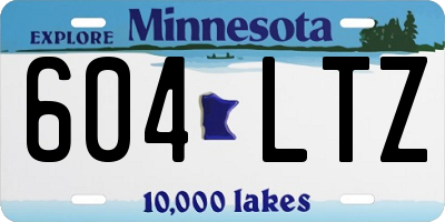 MN license plate 604LTZ