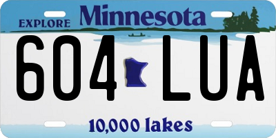MN license plate 604LUA