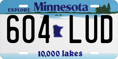 MN license plate 604LUD